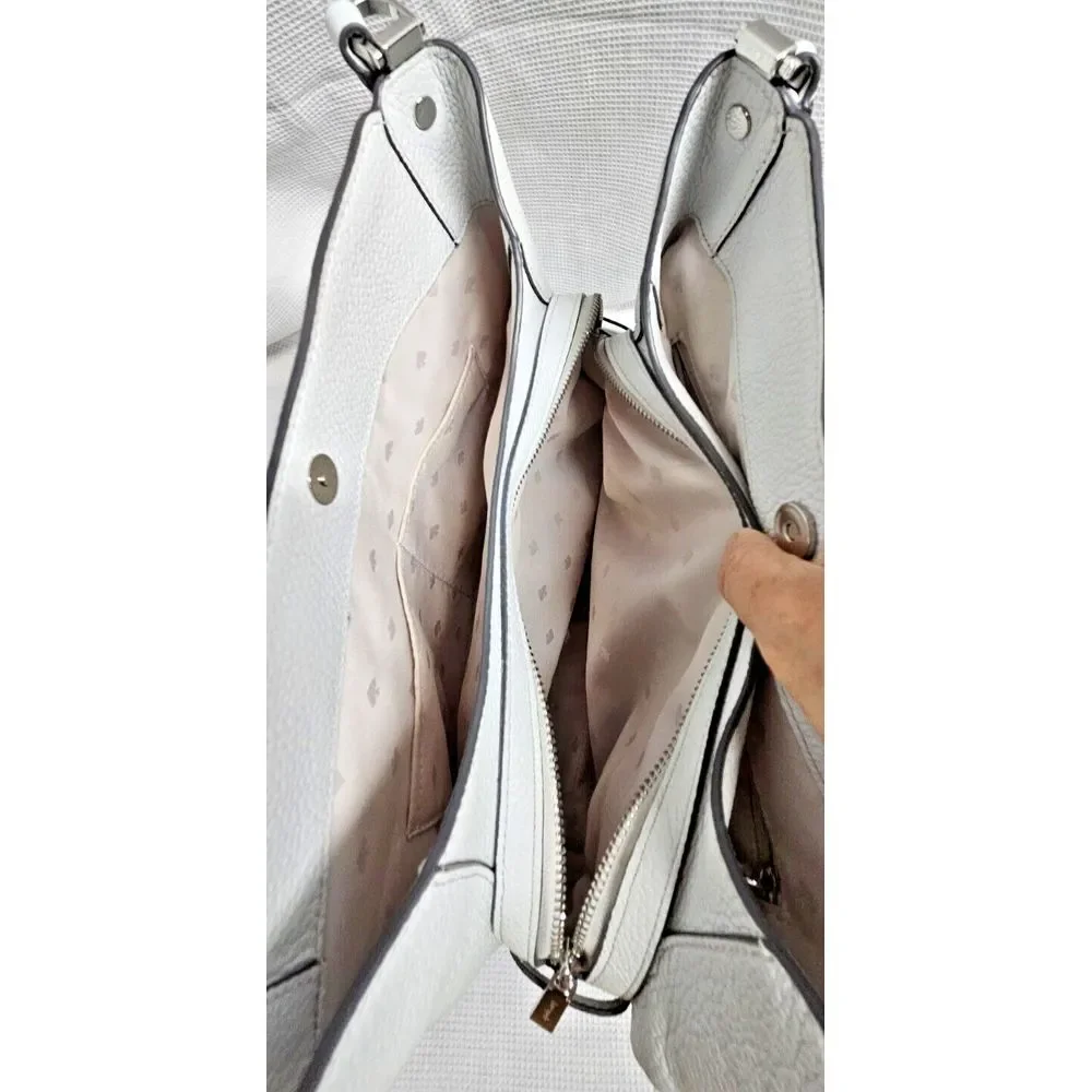 Kate Spade Leila 3 compartments light‎ blue leather double handle shoulder bags